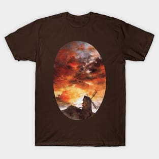 Windmill and the Sunset Sky T-Shirt